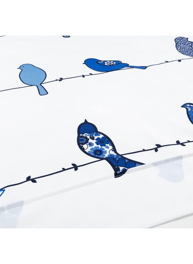 Lush Decor Rowley Birds Soft Sheet 6 Piece Set, Full, Navy