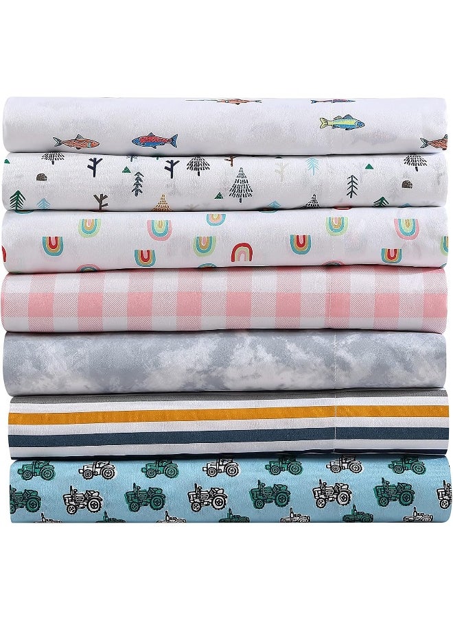 Eddie Bauer Kids - Full Size Sheets, Stain Resistant Kids Bedding, Ideal for Toddler Bedding Set (Dreamland Green, Full)