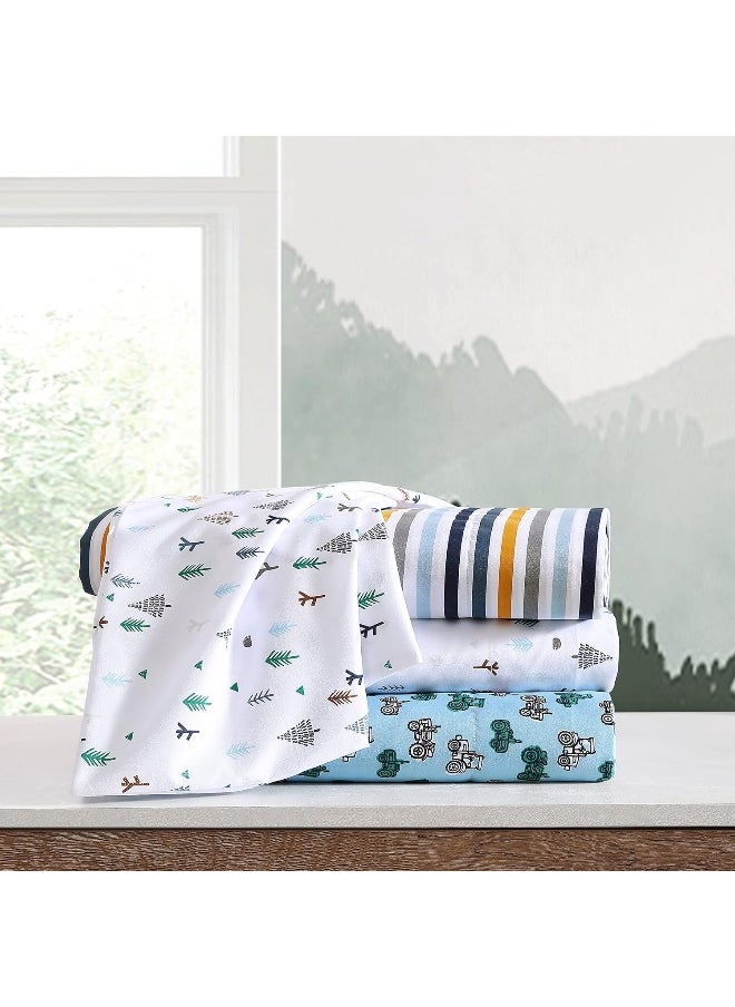 Eddie Bauer Kids - Full Size Sheets, Stain Resistant Kids Bedding, Ideal for Toddler Bedding Set (Dreamland Green, Full)