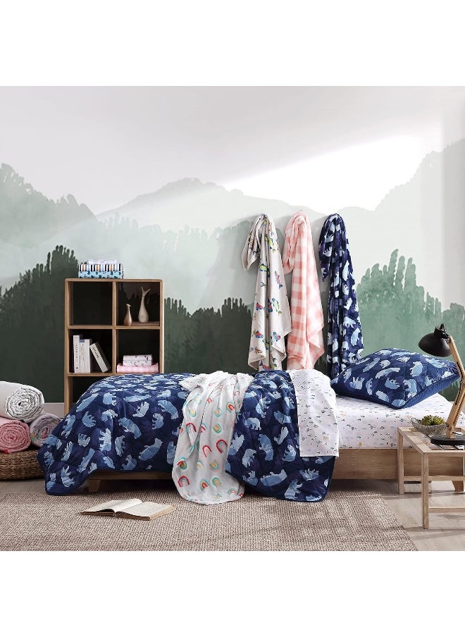 Eddie Bauer Kids - Full Size Sheets, Stain Resistant Kids Bedding, Ideal for Toddler Bedding Set (Dreamland Green, Full)