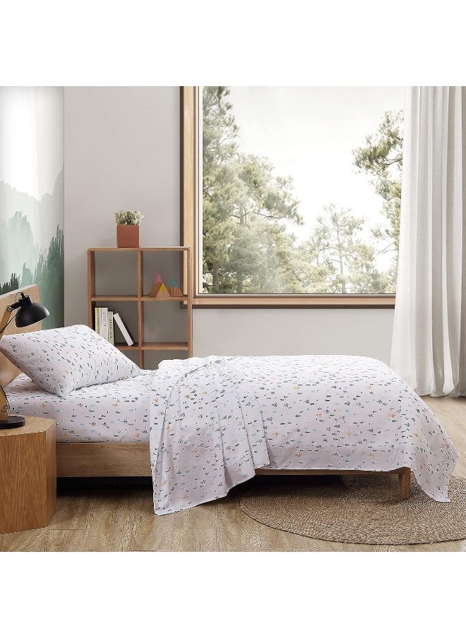 Eddie Bauer Kids - Full Size Sheets, Stain Resistant Kids Bedding, Ideal for Toddler Bedding Set (Dreamland Green, Full)