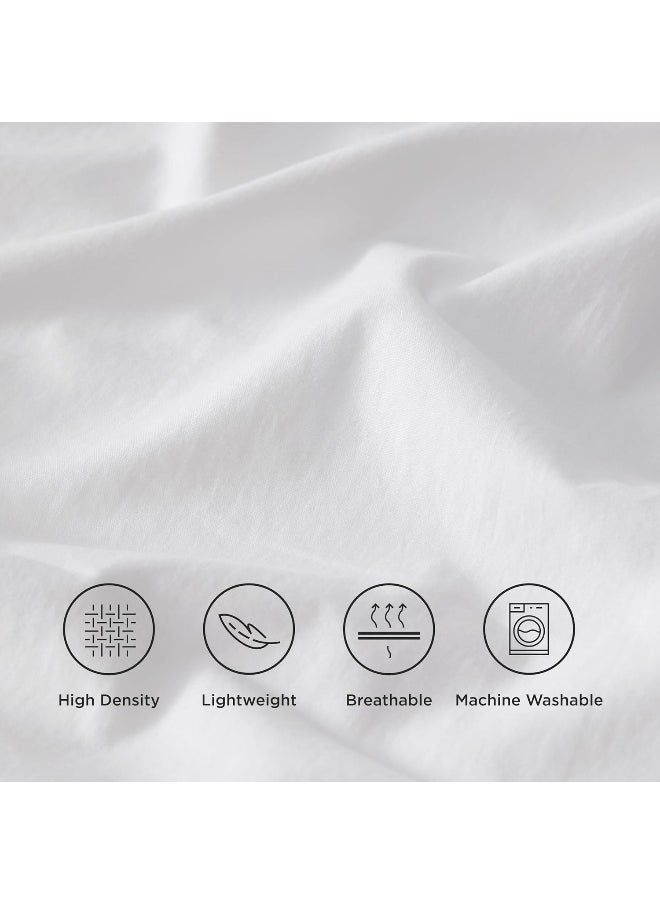 Bedsure Cotton Sheets for King Size Bed, Pure White