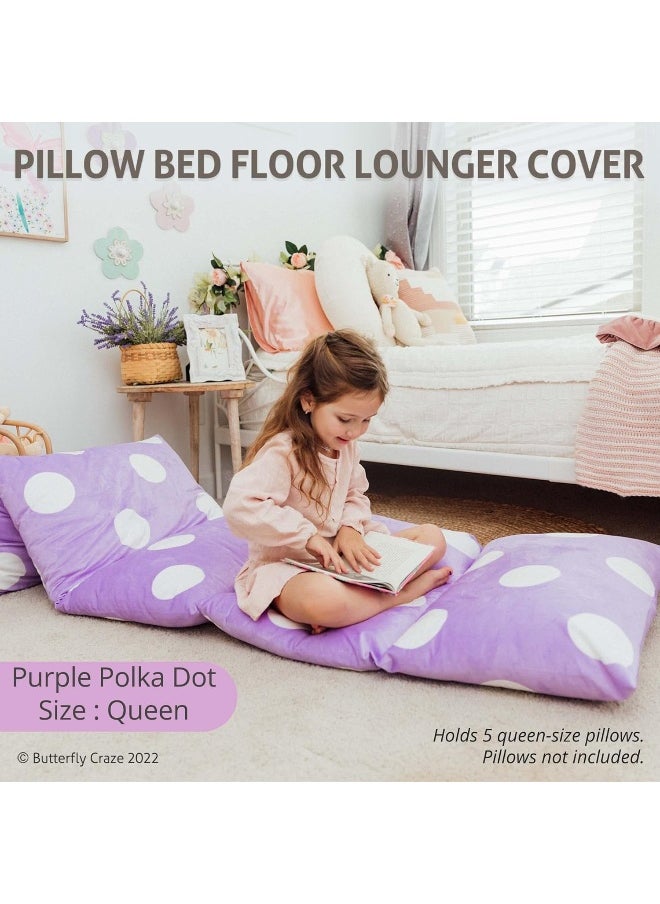 Butterfly Craze Girl's Floor Lounger Seats Cover and Pillow Cover