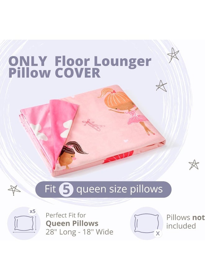 Butterfly Craze Girl's Floor Lounger Seats Cover and Pillow Cover