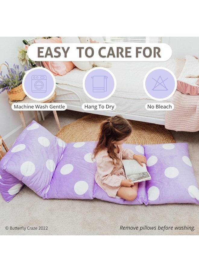 Butterfly Craze Girl's Floor Lounger Seats Cover and Pillow Cover