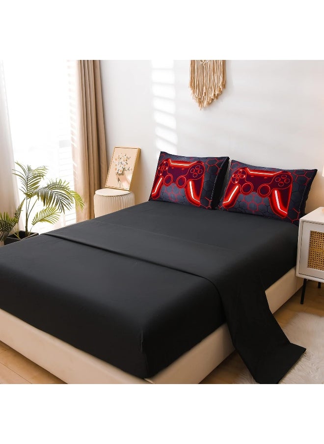 NTBED Game Console Comforter Set for Boys Girls Kids 3D Gaming Geometric Lightweight Microfiber Bedding Sets