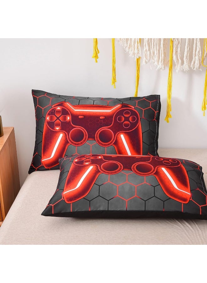 NTBED Game Console Comforter Set for Boys Girls Kids 3D Gaming Geometric Lightweight Microfiber Bedding Sets