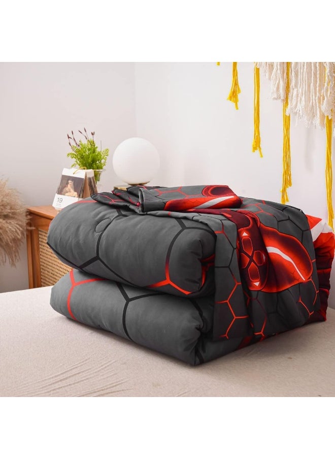 NTBED Game Console Comforter Set for Boys Girls Kids 3D Gaming Geometric Lightweight Microfiber Bedding Sets