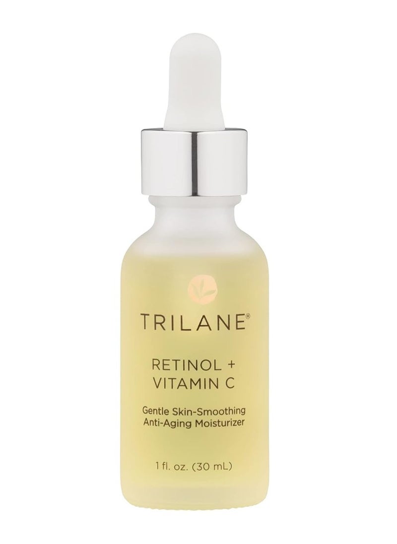 Trilane Retinol + Vitamin C with Squalane, Visibly Reduces the Signs of Aging for Softer, Smoother, More Radiant Skin with Zero Irritation, 1 fl. oz.