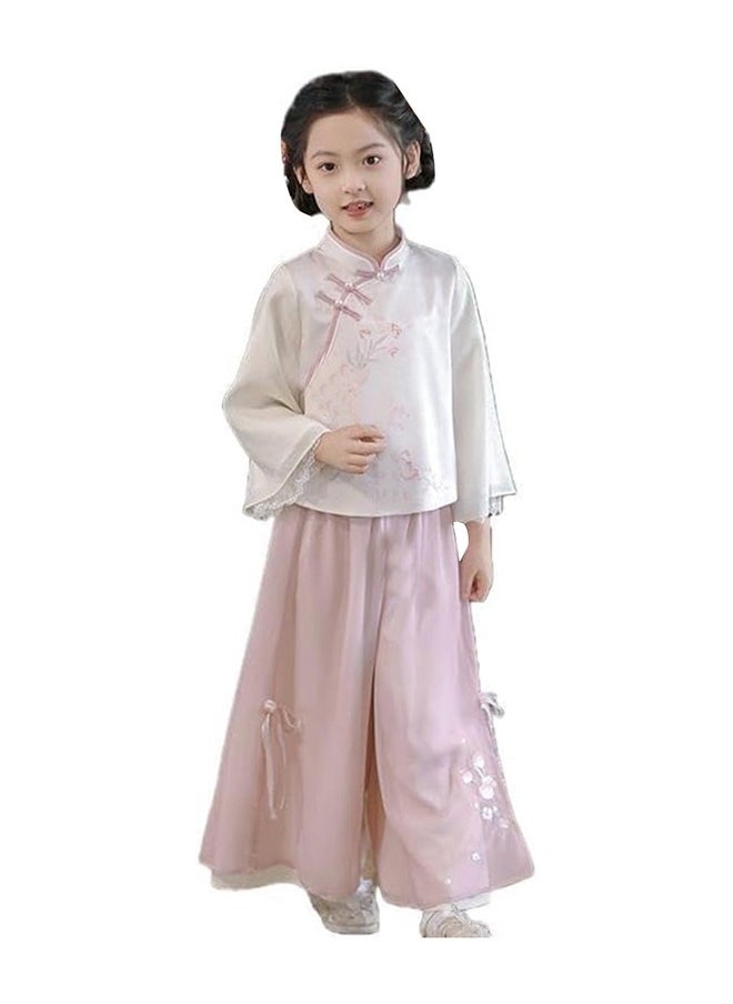 Chinese Traditional Style Toddler Summer Chiffon Girls' Clothing - Elegant and Cultural Chiffon Outfits for Little girl Princesses