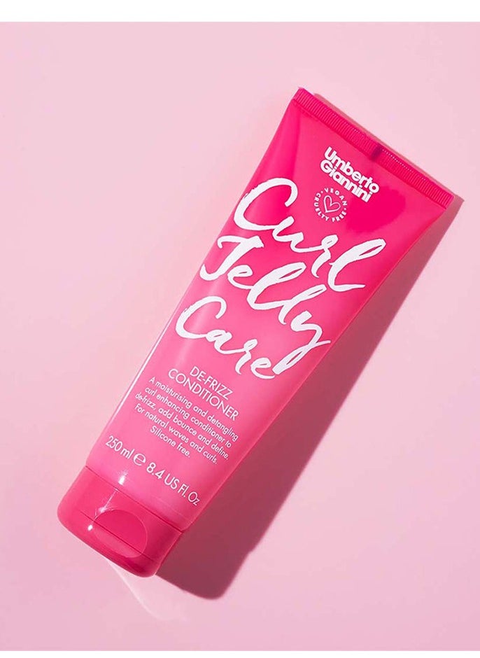 Umberto Giannini Curl Jelly Care, Vegan & Cruelty Free De-Frizz Conditioner for Curly or Wavy Hair, 250 ml