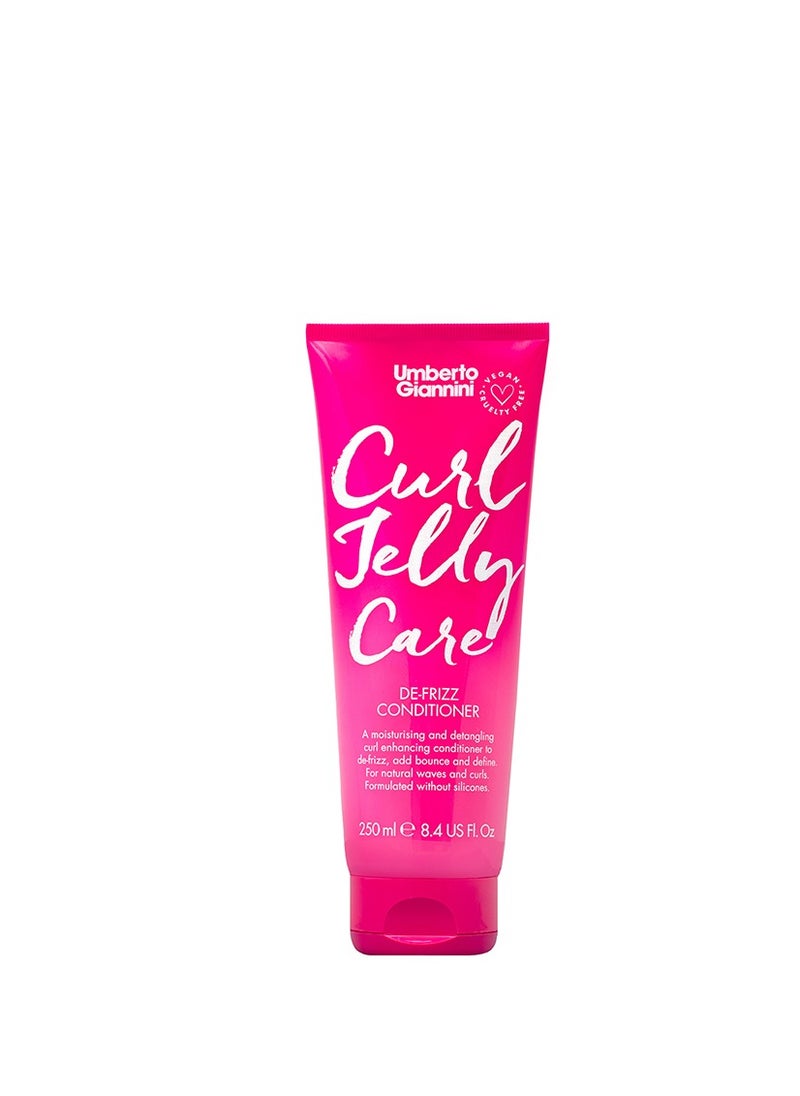 Umberto Giannini Curl Jelly Care, Vegan & Cruelty Free De-Frizz Conditioner for Curly or Wavy Hair, 250 ml