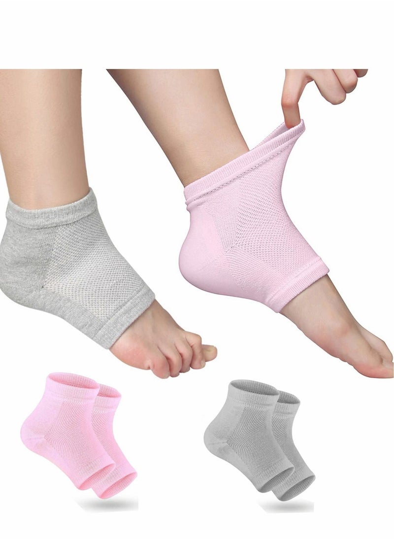 Moisturizing Heel Gel Socks, Heal Dry Cracked Dead Skin Foot Care Softener Pedicure Spa Set, 2 Pairs