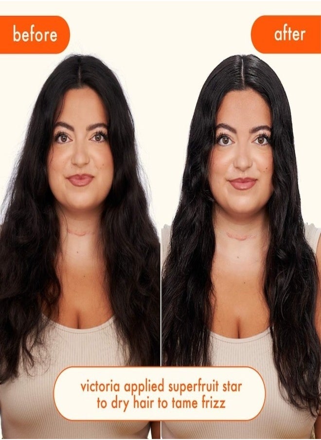 Amika Superfruit Star Lightweight Hair Styling Oil – Nourishing, Frizz-Control, and Shine-Enhancing Oil for All Hair Types, 50ml