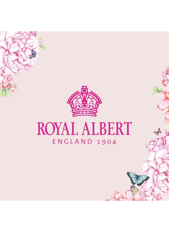 Royal Albert - Miranda Kerr 8 Piece Teacup and Saucer Gift Set - Vintage Serving Set for 4, with Bone China Tea Cup and Saucer Set - Multicolour Butterfly & Floral Pattern