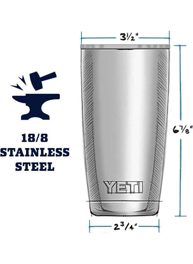 YETI Rambler 20 oz Tumbler, Stainless Steel, Vacuum Insulated with MagSlider Lid, Black