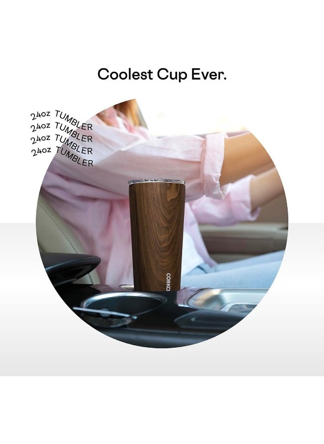 Corkcicle Classic Triple Insulated Coffee Mug with Lid, Gloss White, 24 oz – Stainless Steel Travel Tumbler Keeps Beverages Cold 9+hrs, Hot 3hrs – Cupholder Friendly Travel Coffee Tumbler