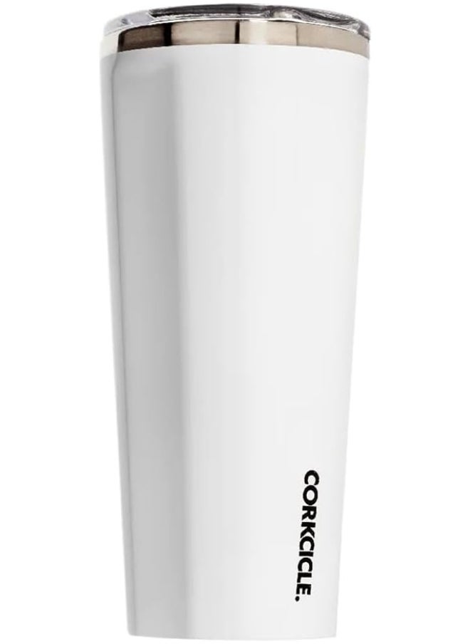Corkcicle Classic Triple Insulated Coffee Mug with Lid, Gloss White, 24 oz – Stainless Steel Travel Tumbler Keeps Beverages Cold 9+hrs, Hot 3hrs – Cupholder Friendly Travel Coffee Tumbler