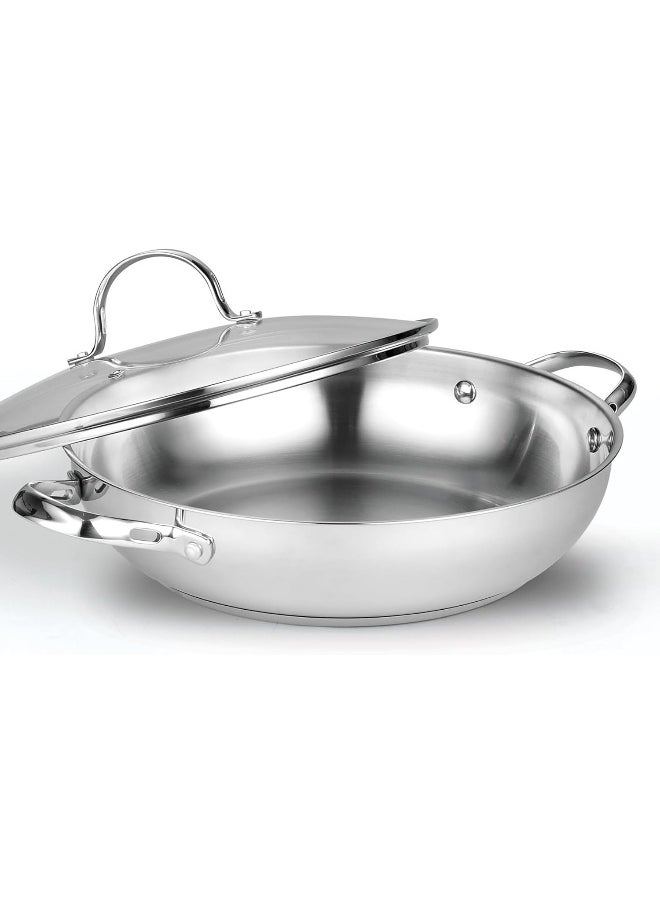 Cooks Standard 02502 Classic Everyday Chef Stir Fry Pan 30cm/12-inch Silver