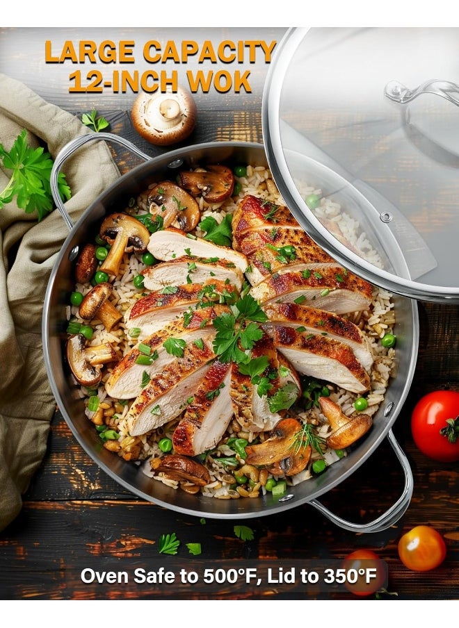 Cooks Standard 02502 Classic Everyday Chef Stir Fry Pan 30cm/12-inch Silver