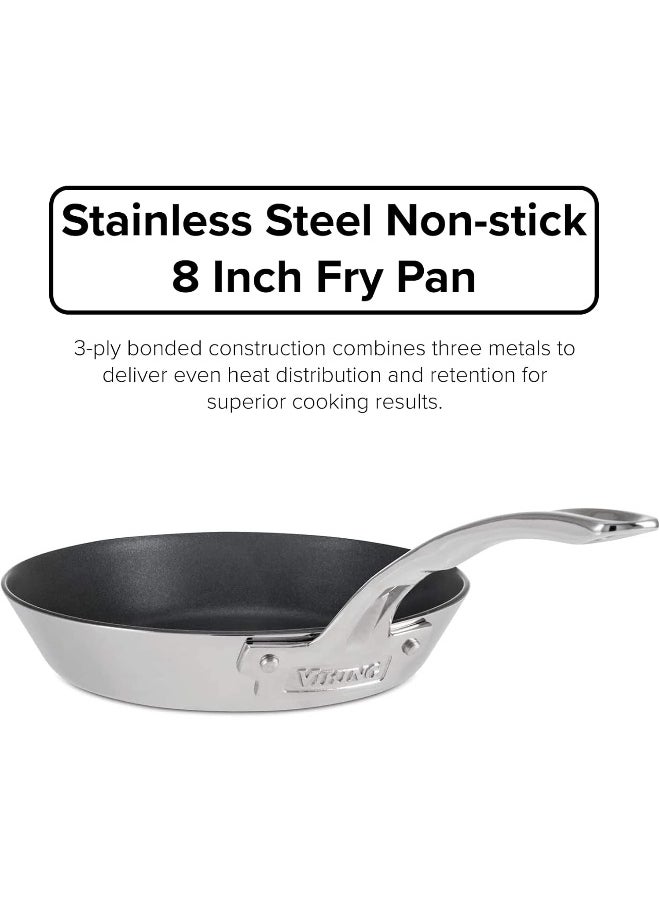 Viking Contemporary 3-Ply Stainless Steel Nonstick Fry Pan, 8 Inch