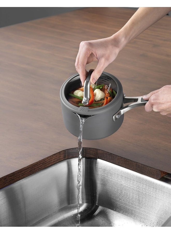 Calphalon Easy System Nonstick Sauce Pan, 1 1/2 quart, Black