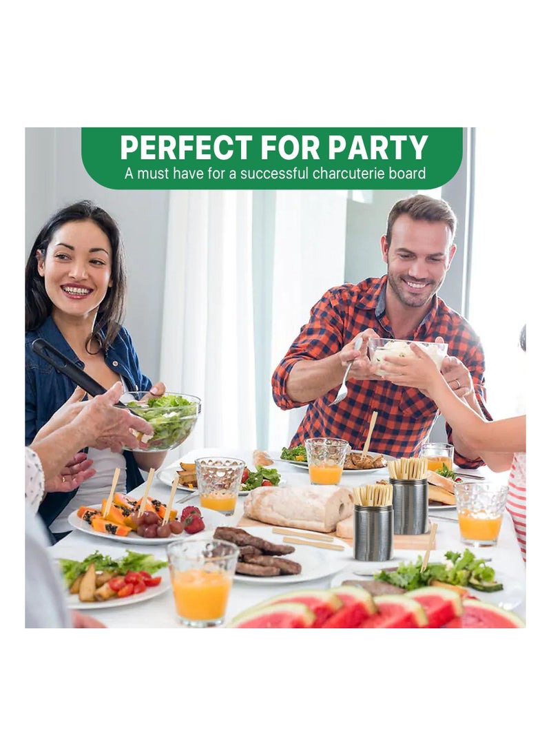 Bamboo Forks, Natural Disposable Mini Forks for Appetizers, Blunt End Appetizer Charcuterie Board Accessories, Tiny Toothpick Kids Safe Party Fruit(1000 PCS)