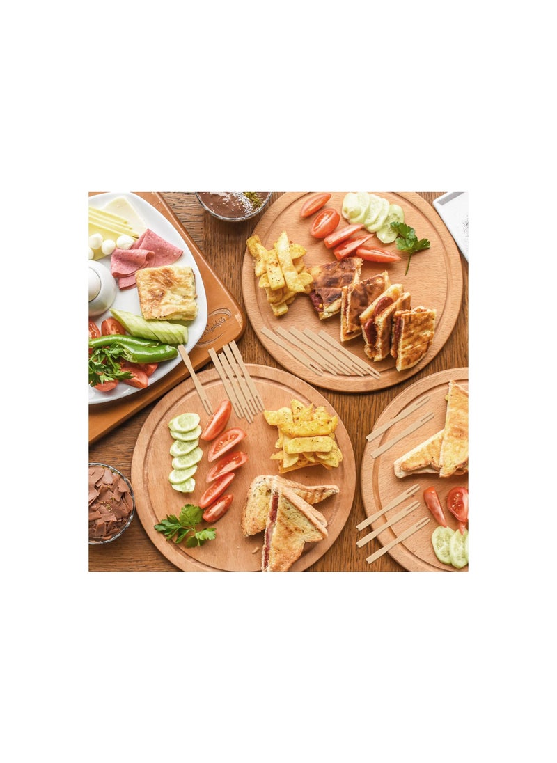 Bamboo Forks, Natural Disposable Mini Forks for Appetizers, Blunt End Appetizer Charcuterie Board Accessories, Tiny Toothpick Kids Safe Party Fruit(1000 PCS)