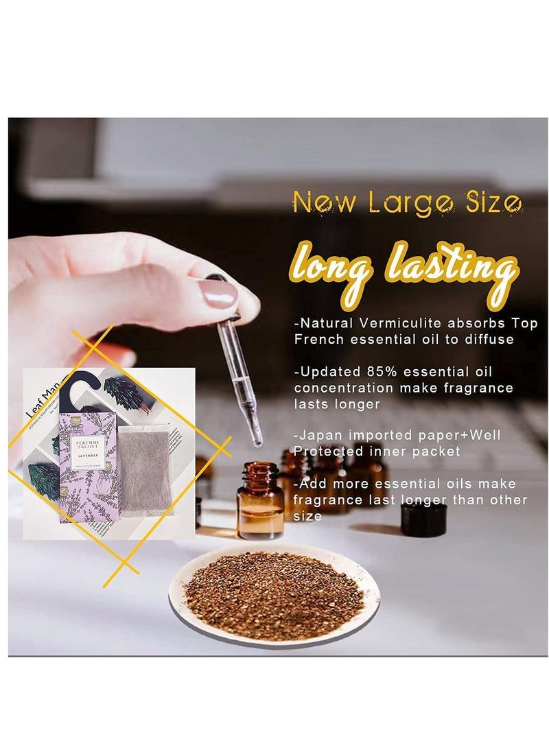 Jasmine Hanging Sachet Closet Deodorizer 1 Pack 12 Pcs Scent Drawer Freshener Air Scented for Home Car Long Lasting Sachets Smell Goods