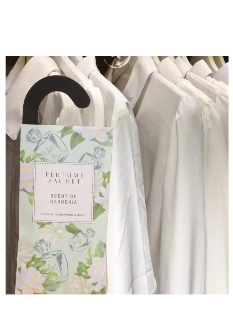 Jasmine Hanging Sachet Closet Deodorizer 1 Pack 12 Pcs Scent Drawer Freshener Air Scented for Home Car Long Lasting Sachets Smell Goods