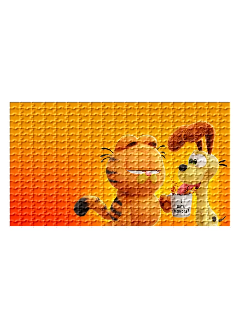 1000-Piece Colorful Garfield and Odie Puzzle