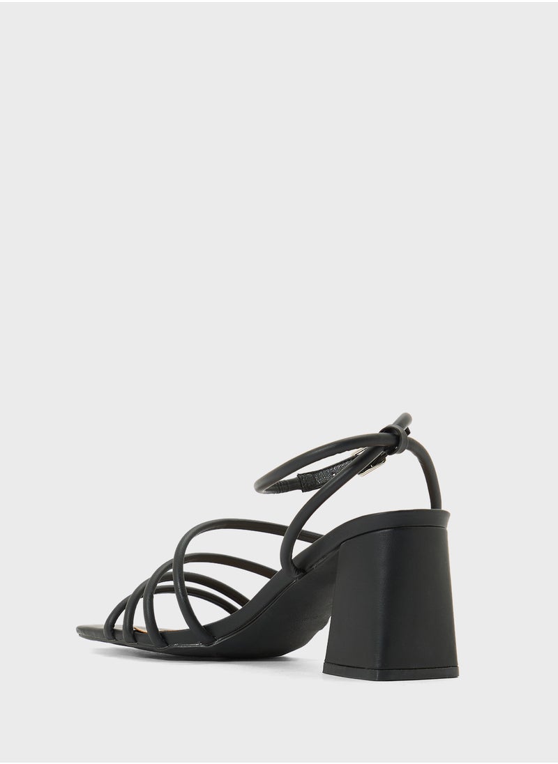 Multi Strap Ankle Strap Heel Sandal