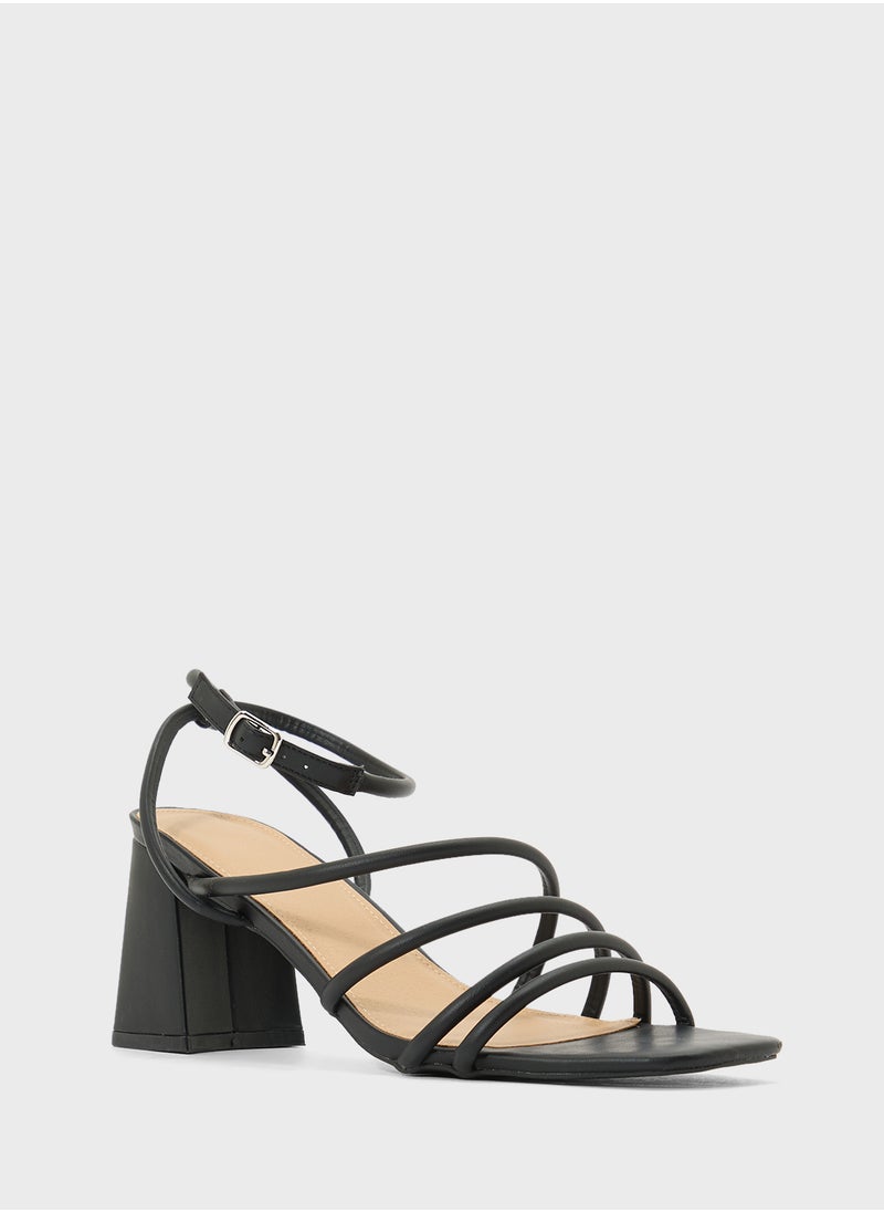 Multi Strap Ankle Strap Heel Sandal