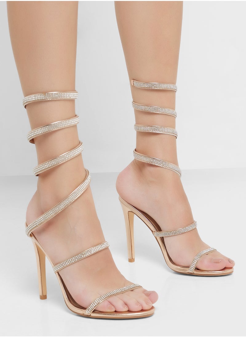 Wrap Aroun Stiletto High Heel Sandal