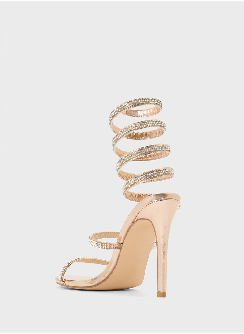 Wrap Aroun Stiletto High Heel Sandal