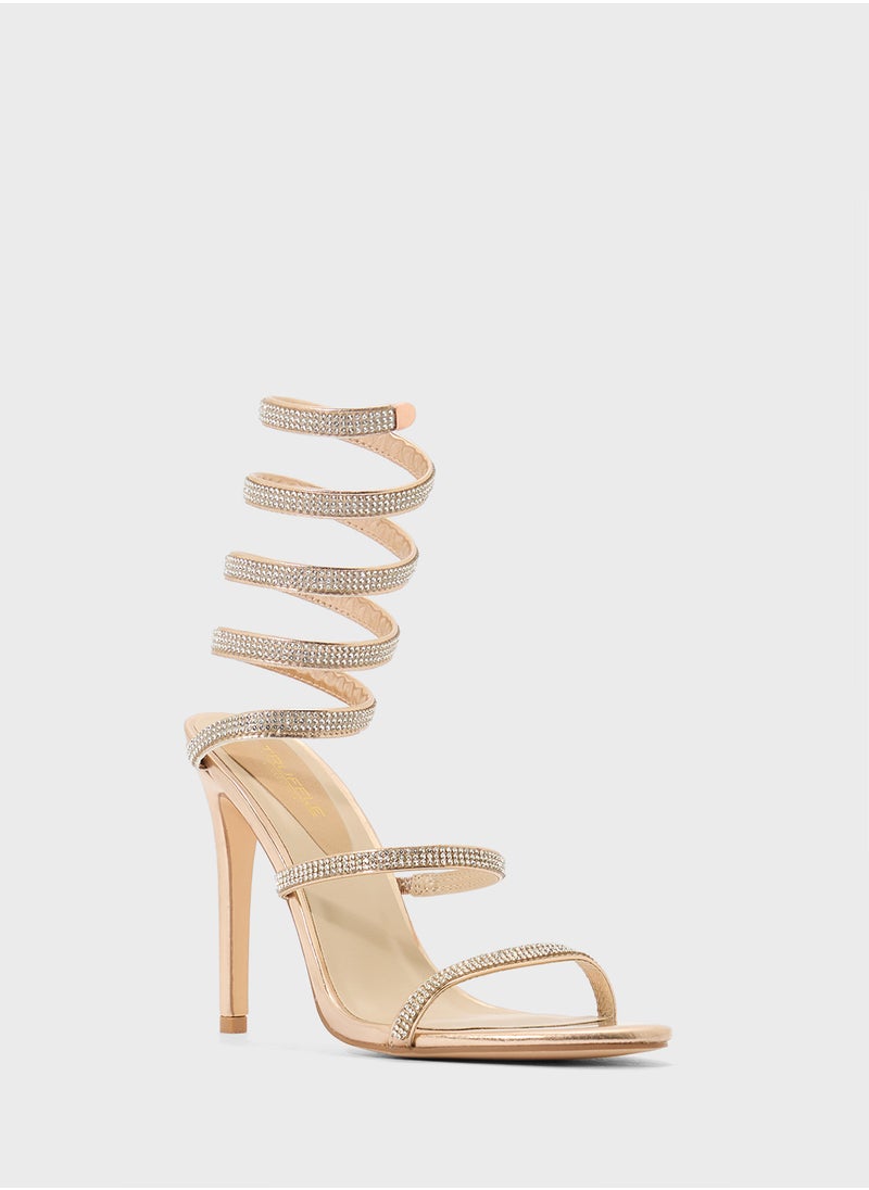 Wrap Aroun Stiletto High Heel Sandal