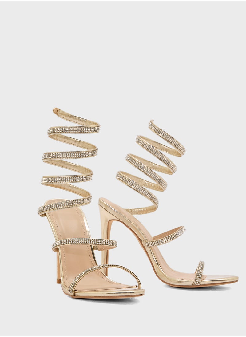 Wrap Aroun Stiletto High Heel Sandal