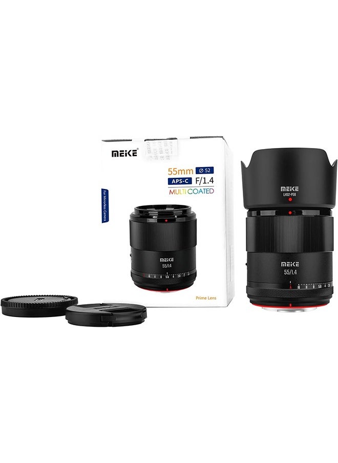 Meike 55mm F1.4 Standard Aperture APS-C Frame AF STM Lens Auto Focus Fixed Prime Portrait Lenses for Nikon Z Mount Mirrorless Cameras Z30 Z50 Z fc