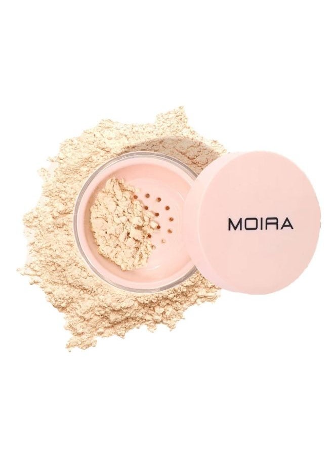 MOIRA Set & Perfect Loose Setting Powder – 01 Translucent, Ultra-Fine, Lightweight Formula for All Skin Tones, Shine-Control, Matte Finish, Blurring Effect, Long-Lasting Wear, Vegan & Cruelty-Free, 0.53 oz