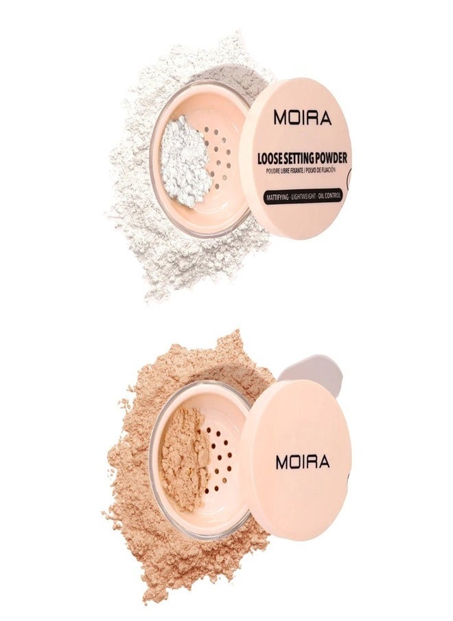 MOIRA Set & Perfect Loose Setting Powder – 02: Banana, Ultra-Fine, Lightweight Formula for All Skin Tones, Shine-Control, Matte Finish, Blurring Effect, Long-Lasting Wear, Vegan & Cruelty-Free, 0.53 oz