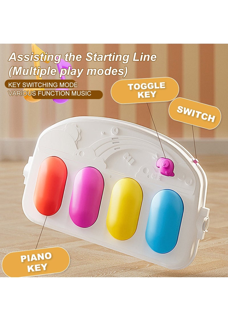 Baby Play Mat Baby Gym,Funny Play Piano Tummy Time Baby Activity Mat with 5 Infant Sensory Baby Toys, Music and Lights Boy & Girl Gifts for Newborn Baby