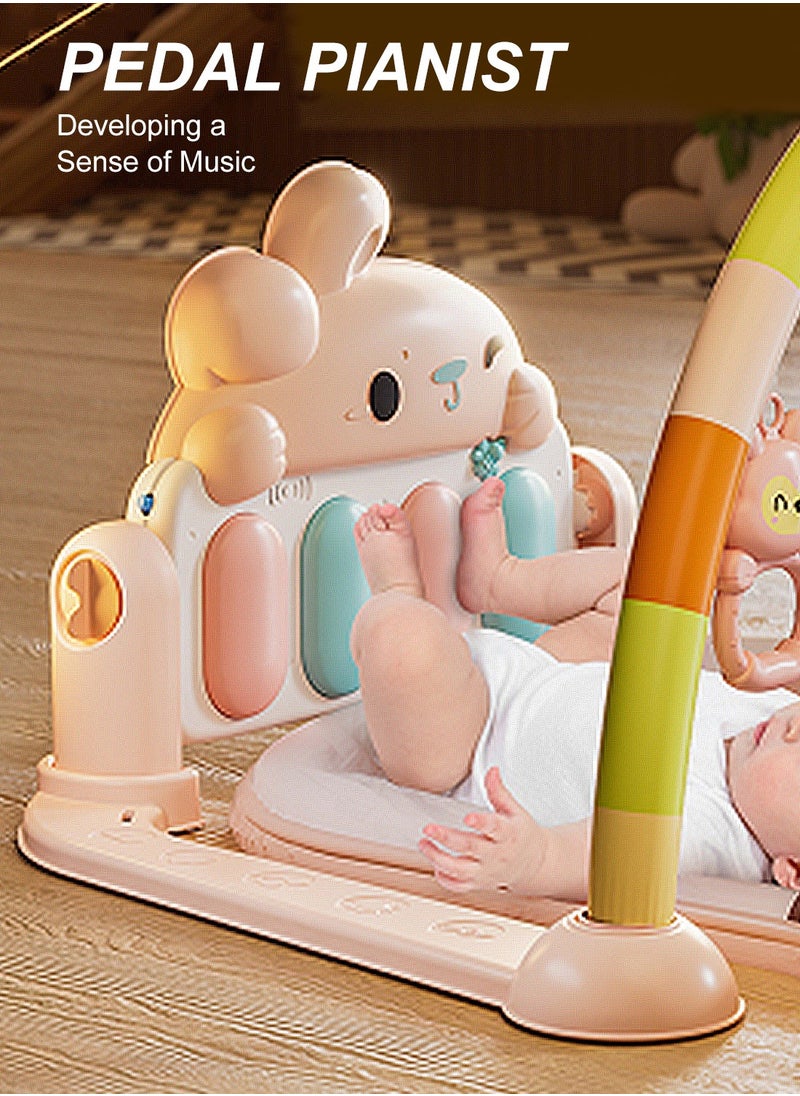 Baby Gyms Play Mats Musical Activity Center Baby Piano Gym Mat Tummy Time Padded Mat for Newborn Toddler Infants