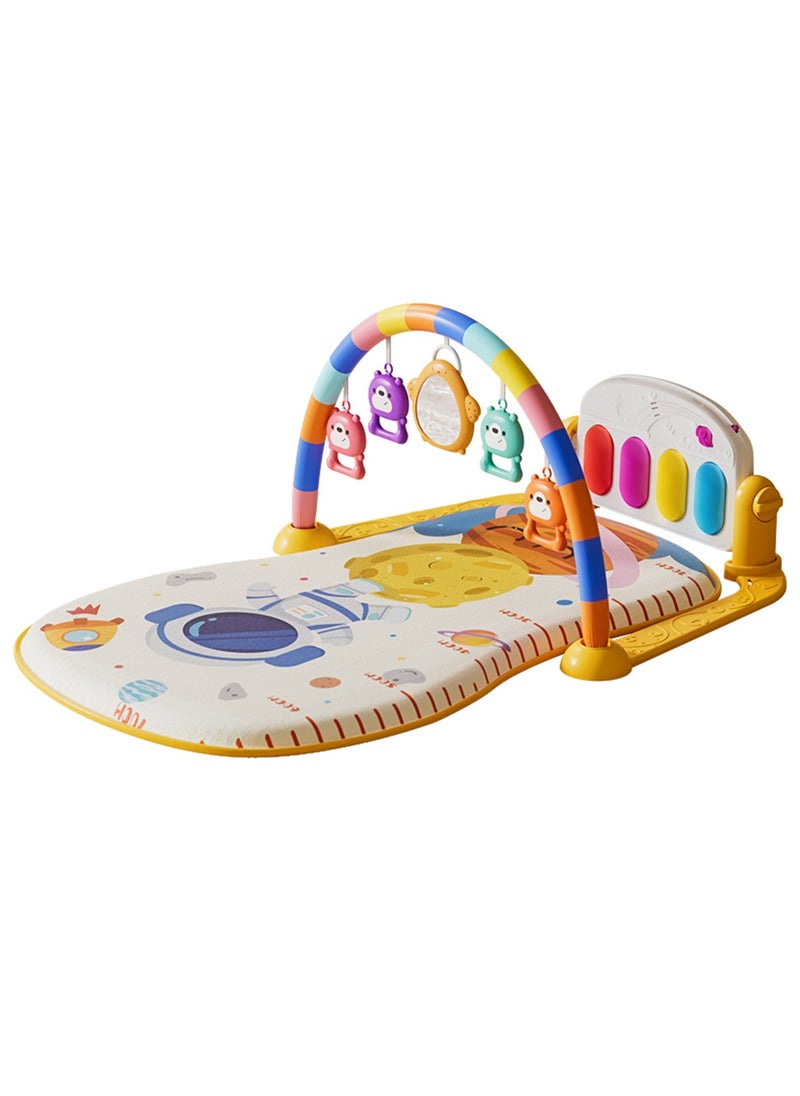 Baby Play Mat Baby Gym,Funny Play Piano Tummy Time Baby Activity Mat with 5 Infant Sensory Baby Toys, Music and Lights Boy & Girl Gifts for Newborn Baby