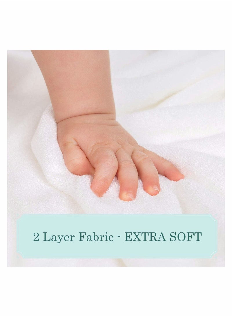 Hypoallergenic Bamboo Baby Washcloths - 2 Layer Ultra Soft Absorbent Towel Newborn Bath u0026 Face for Delicate Skin Boy Girl Shower Gift (6 Pack)