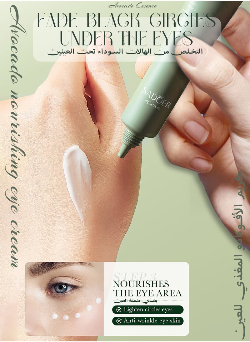 Organic Avocado Skincare Set, 6 In 1 Skincare Gift Set With Facial Cleanser, Face Serum, Face Cream, Eye Cream, Toner & Lip Balm, Anti-Aging Skin Care Kit For Women, Birthday Gifts Set For Teen Girls