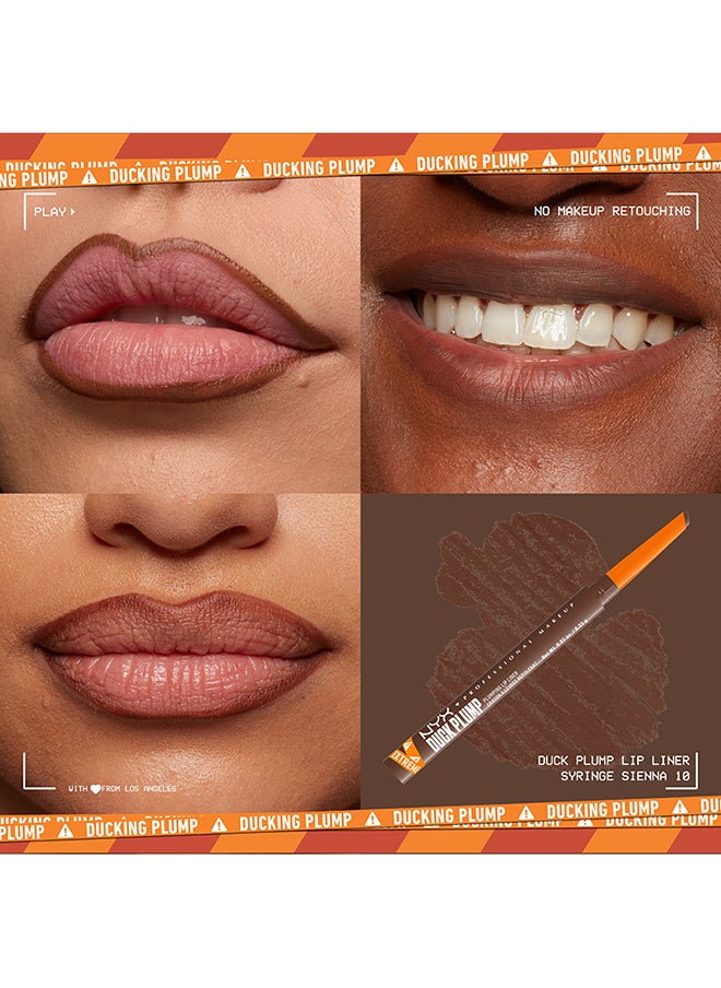 Duck Plump Plumping Lip Liner Lip Liner Up To 10 HR Wear Matte Finish Syringe Sienna