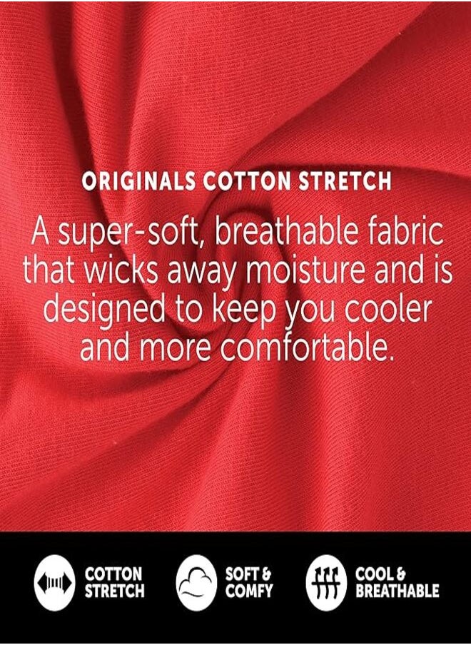 Hanes Originals Men’s Boxer Briefs , Stretch Cotton Moisture-Wicking Underwear, Modern Fit Low Rise, Multipacks