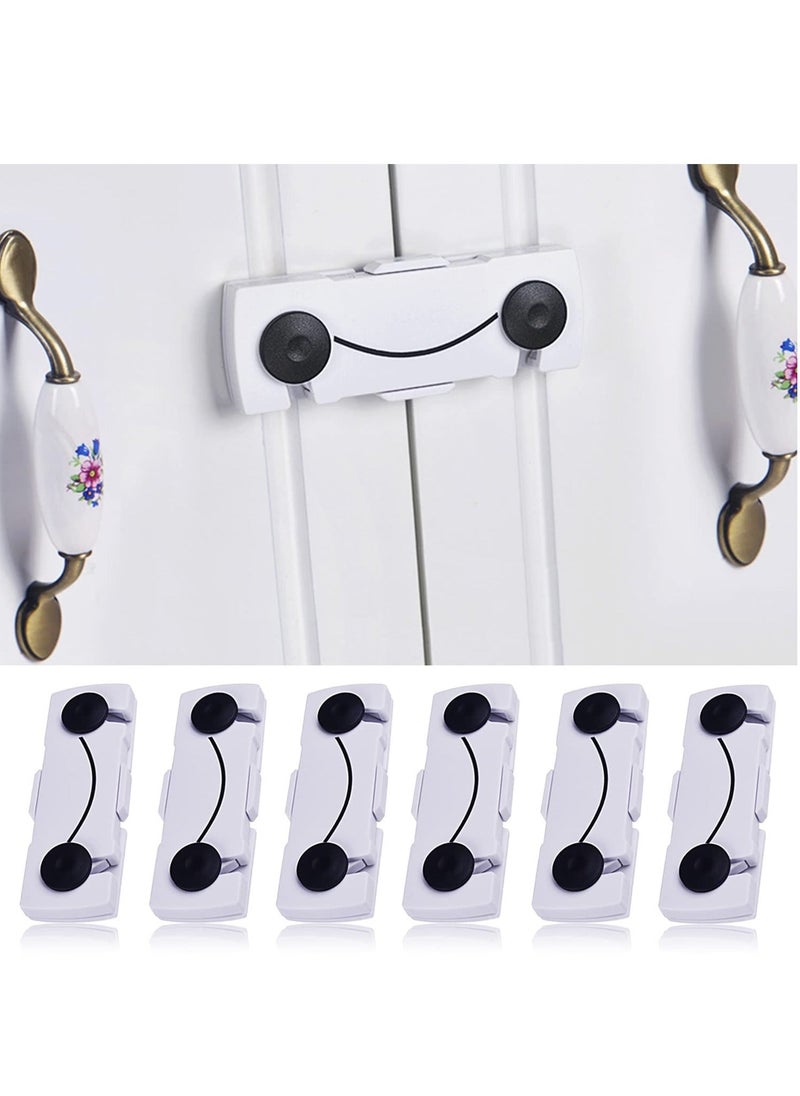 Cabinet Locks for Babies 6 Pack Baby Proofing Safety Child Cabinets Fridge Kids Strong Adhesive No Drilling Durable Multifunctional Furniture Kitchen
