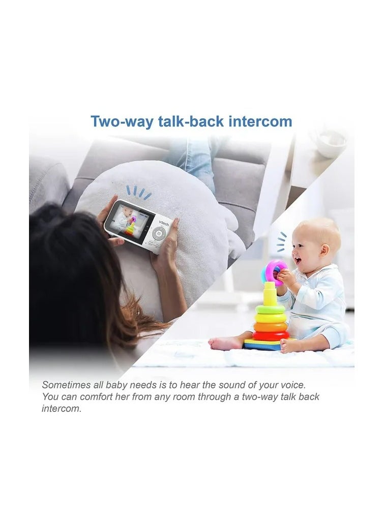 Vm819 Baby Monitor, 2.8 Inch Screen, Night Vision, 2 - Way Audio, Temperature Sensor And Lullabies, Secure Transmission No Wifi