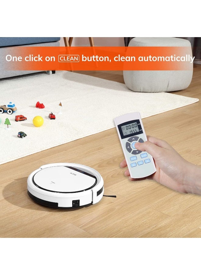 ILIFE V3s Pro Robot Vacuum Cleaner, Tangle-free Suction, Slim, Automatic Self-Charging Robotic Vacuum Cleaner, Daily Schedule Cleaning, Ideal For Pet Hair，Hard Floor and Low Pile Carpet,Pearl White